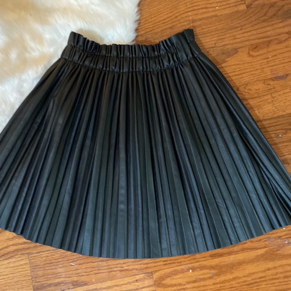 Faux Leather Black Skirt
